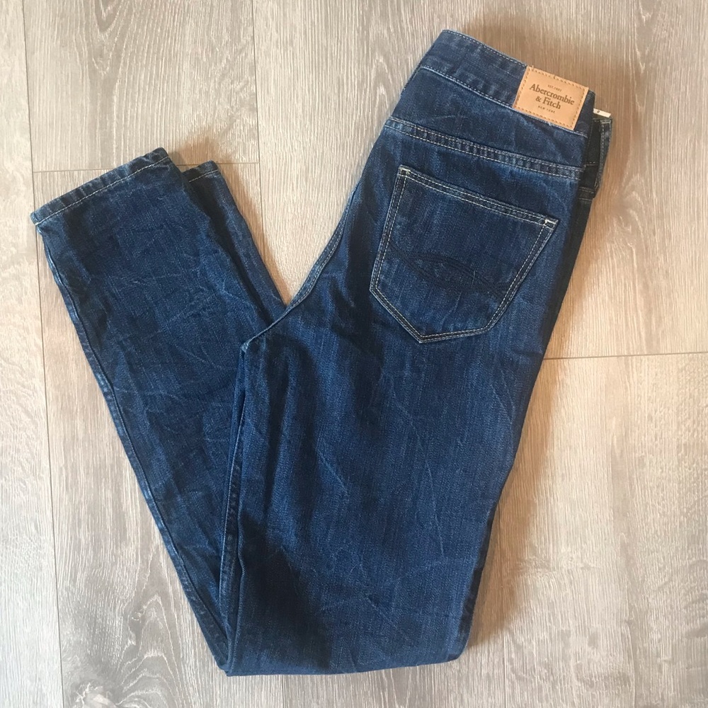 A&F High Rise Boyfriend Jeans